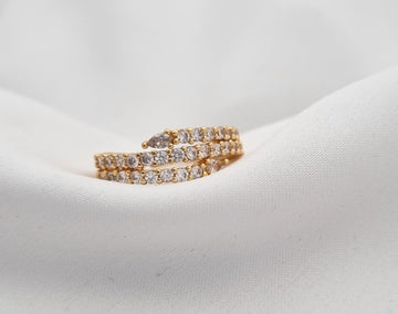 Hugging Diamonds Ring (Adjustable)