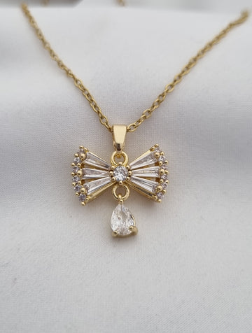 Fairy Feathers Gold Charm Necklace