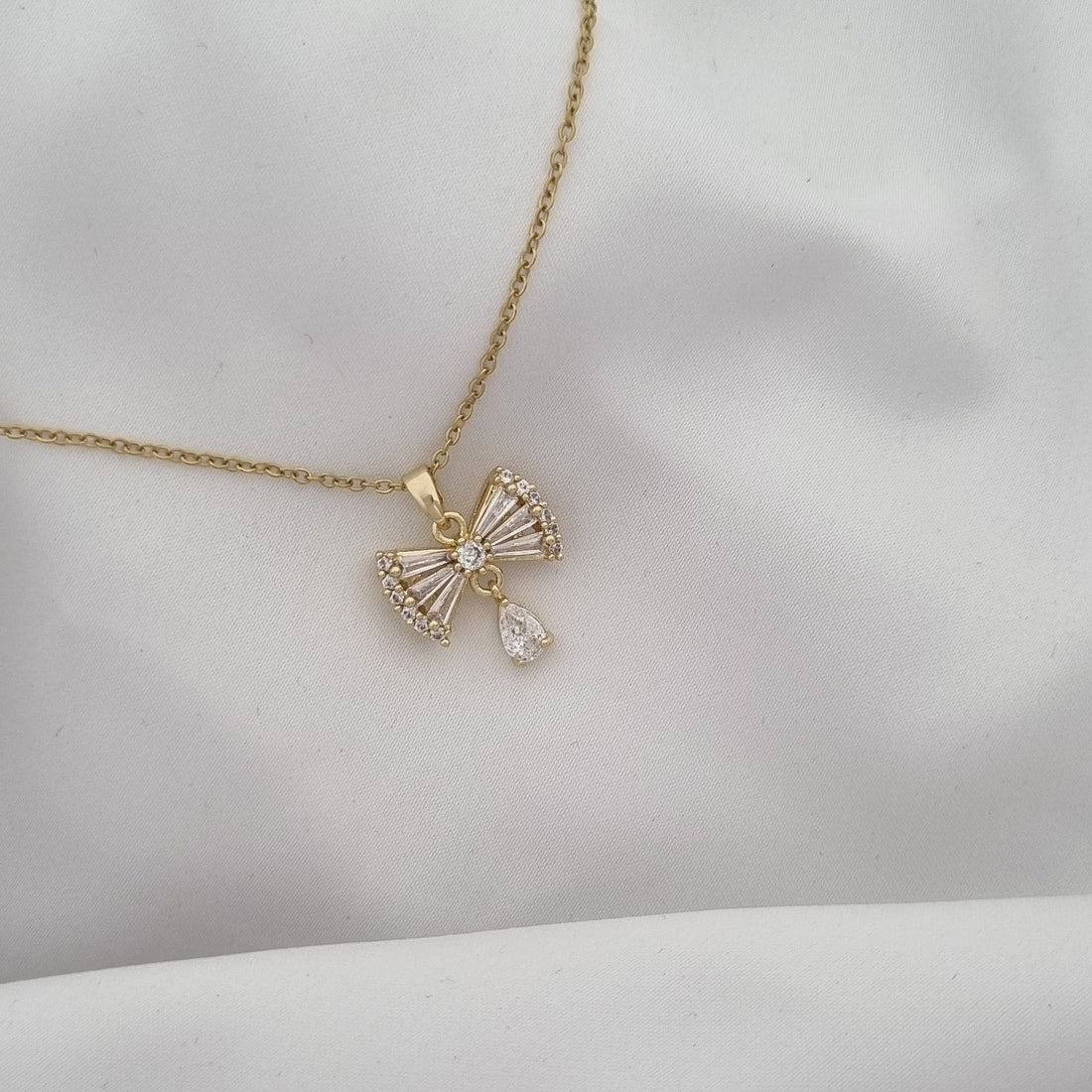 Fairy Feathers Gold Charm Necklace