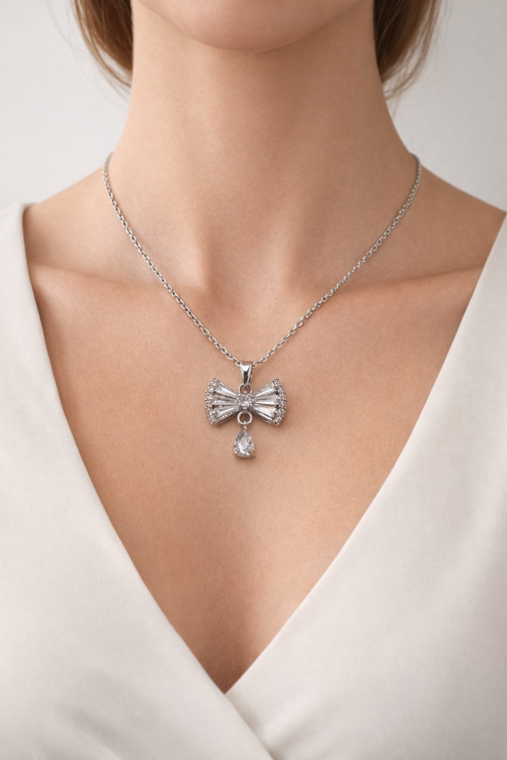 Fairy Feathers Silver Charm Necklace