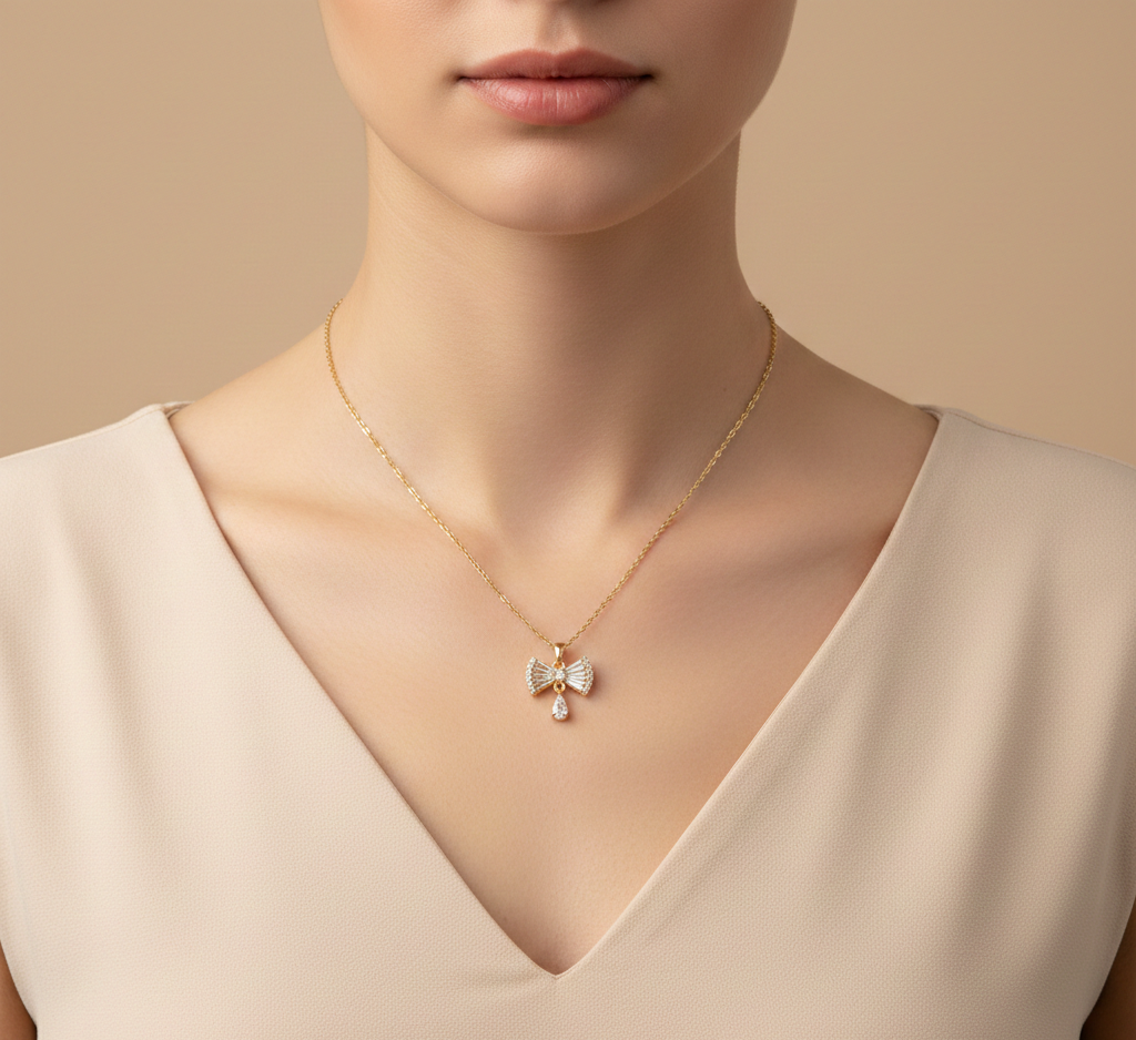 Fairy Feathers Gold Charm Necklace